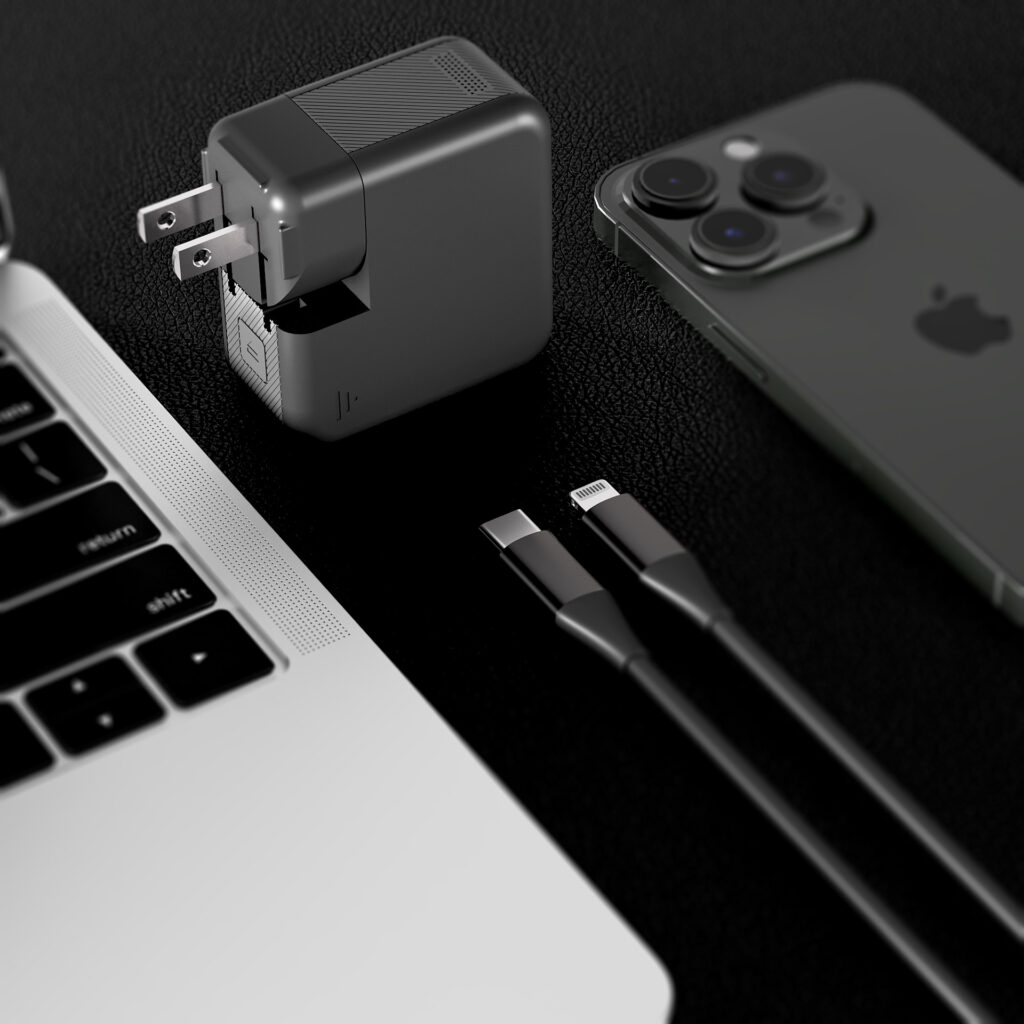 GaN charger renders by Inga Brel, 3D Artist specializing in photorealistic images and animations of your products entirely in 3D