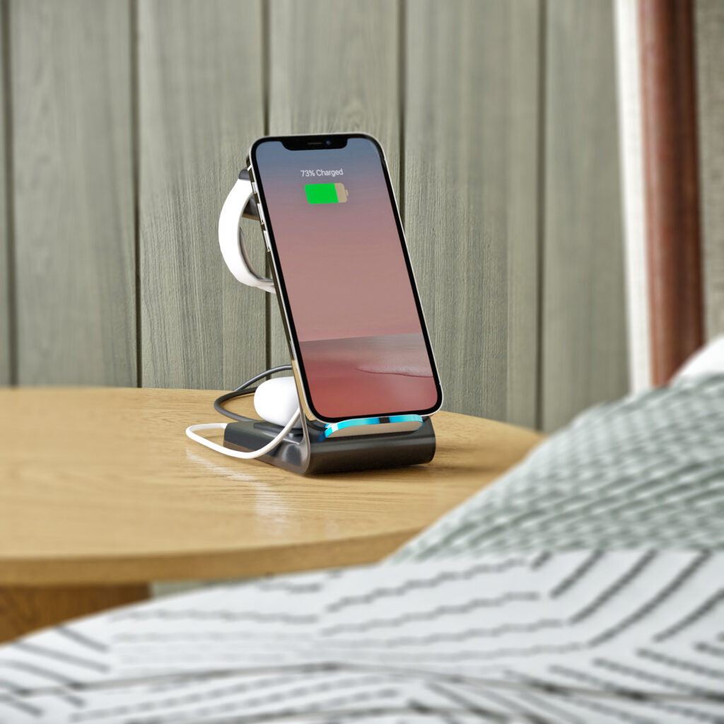 Wireless Charger render by Inga Brel, 3D Artist specializing in photorealistic images and animations of your products entirely in 3D